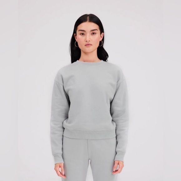 Girlfriend Collective Grey Crewneck Sweater organic cotton size extra large - Picture 4 of 12